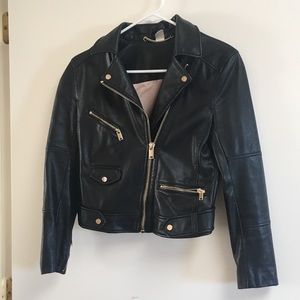 Black leather jacket
